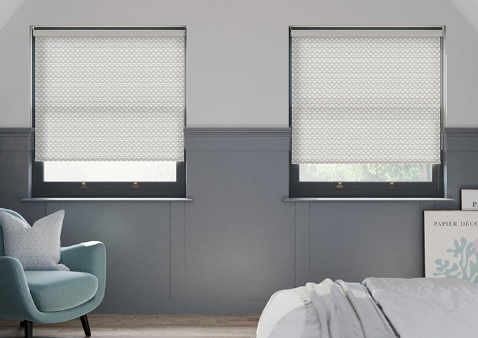 Tea Leaves, Dove Grey - Twist&Fit Roller Blind - Image 3